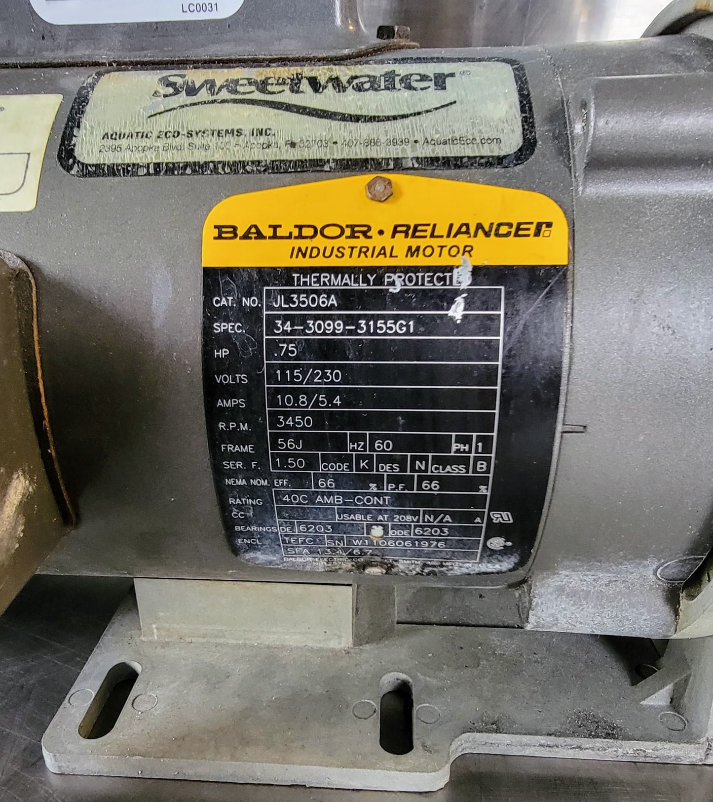 90-DAY-WARRANTY PENTAIR™ PS3SS AQUATIC ECO-SYSTEMS SWEETWATER PUMP WATCH VIDEO