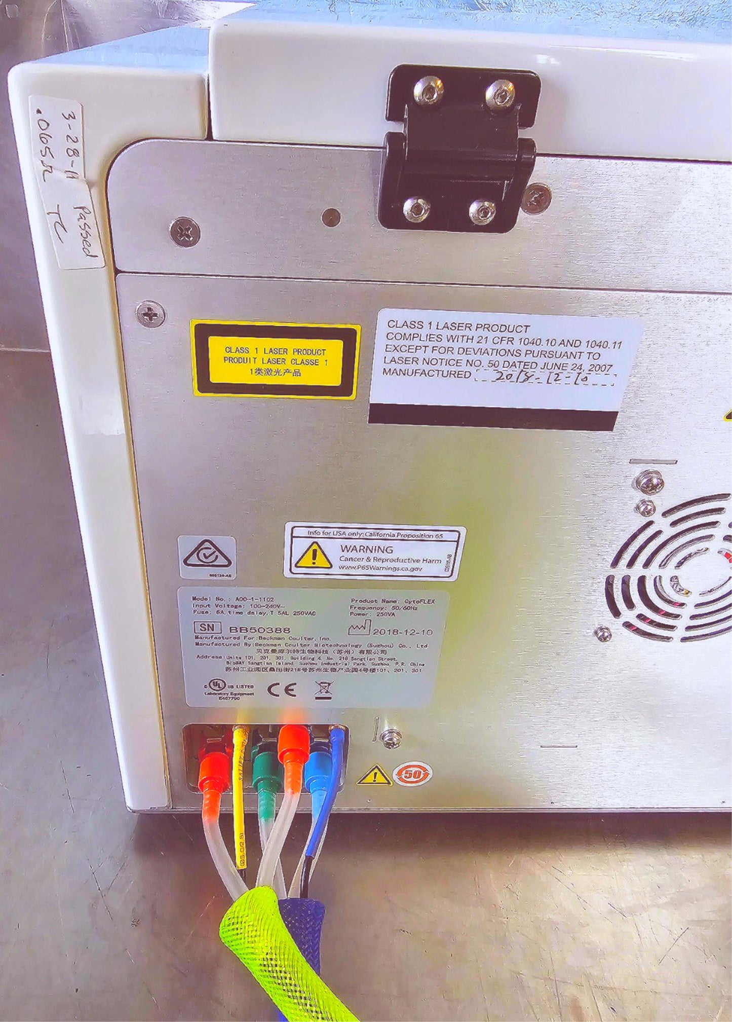 BECKMAN COULTER CYTOFLEX A00-1-1102 FLOW CYTOMETER "NO DONGLE" FREE SOFTWARE