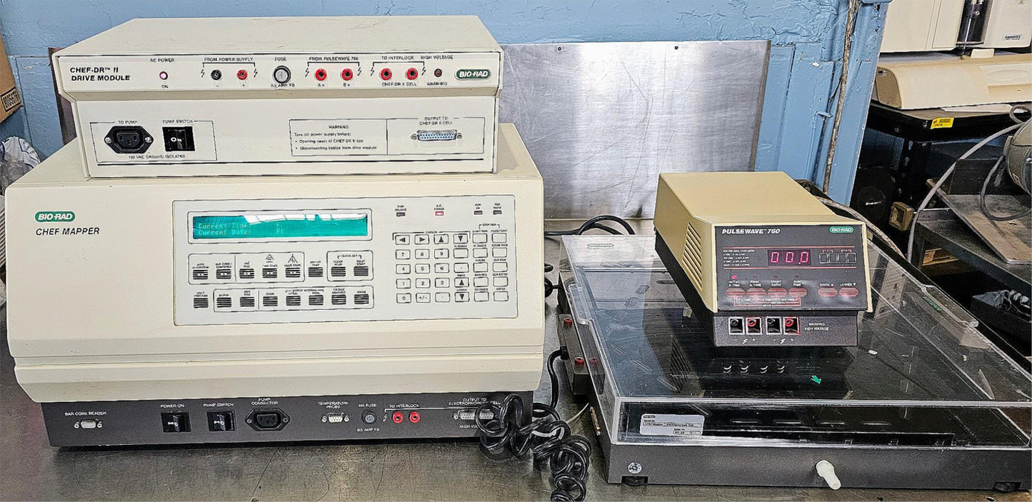 BIORAD ELECTROPHORESIS CHEF-DR II MAPPER 17"x17 GEL RIG PULSE WAVE DRIVE SYSTEM