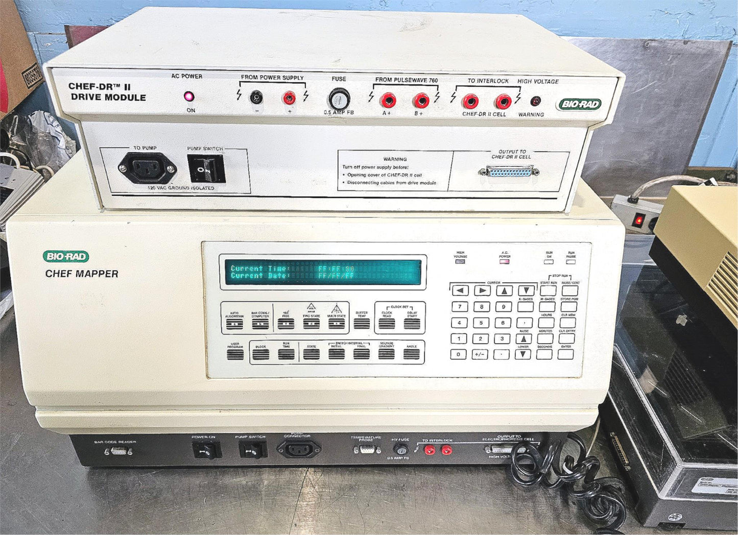 BIORAD ELECTROPHORESIS CHEF-DR II MAPPER 17"x17 GEL RIG PULSE WAVE DRIVE SYSTEM