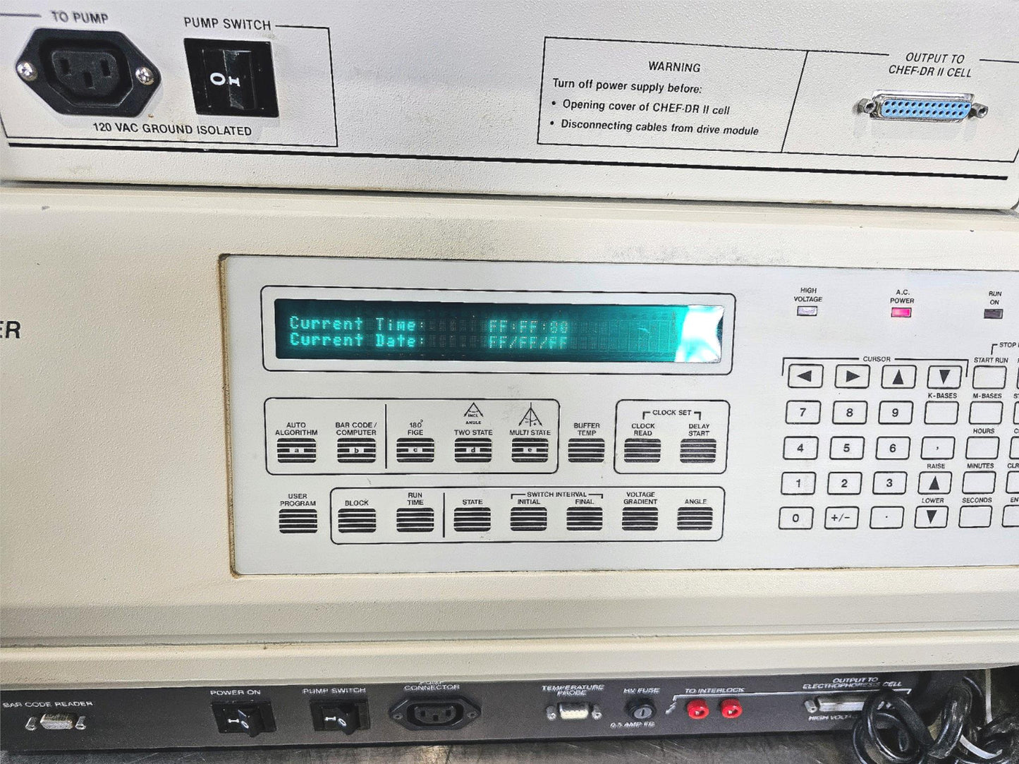 BIORAD ELECTROPHORESIS CHEF-DR II MAPPER 17"x17 GEL RIG PULSE WAVE DRIVE SYSTEM