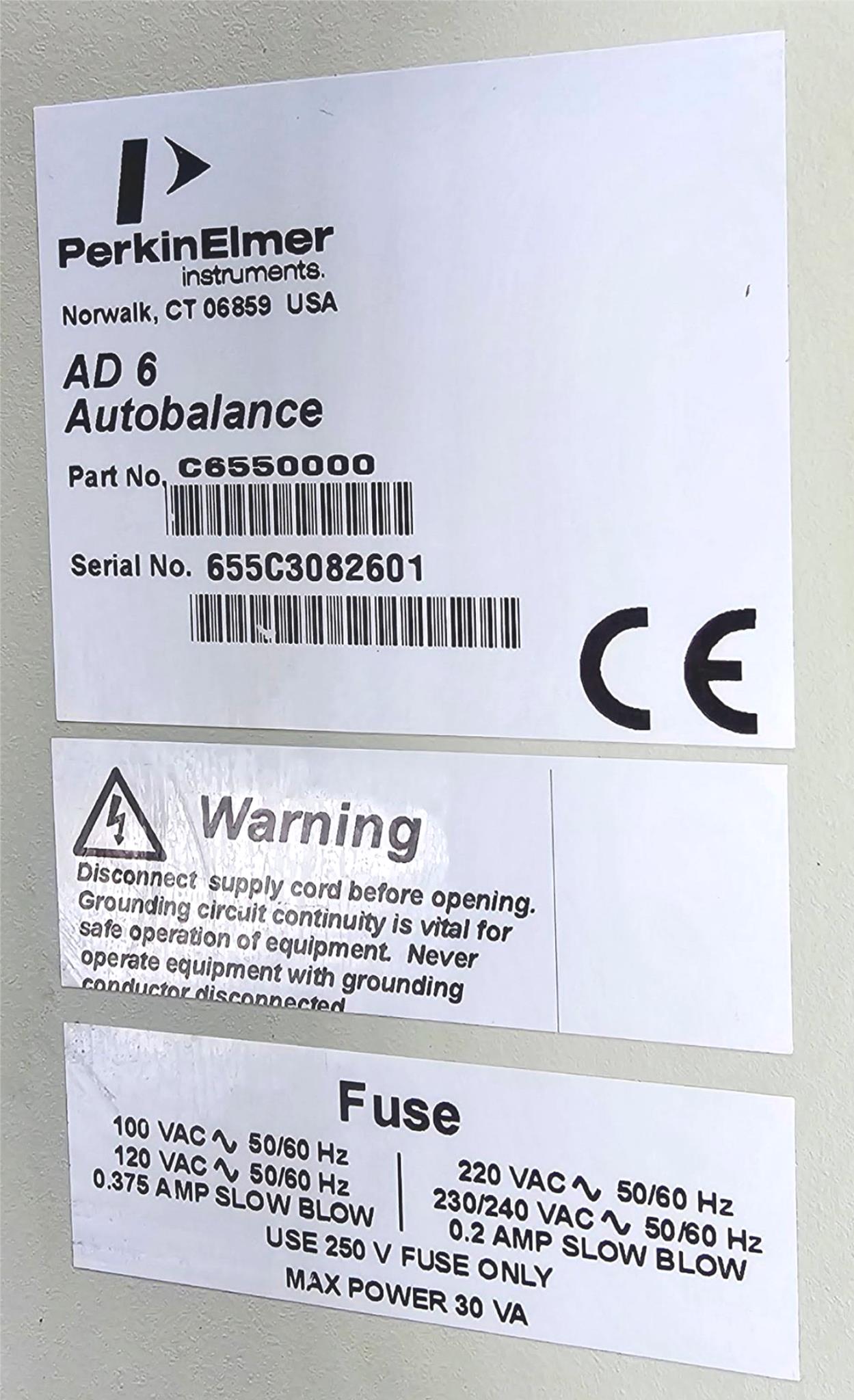 90-DAY-WARRANTY PERKIN ELMER AD 6 MICROBALANCE 0.1mg 5g 90-DAY-WARRANTY FREESHIP