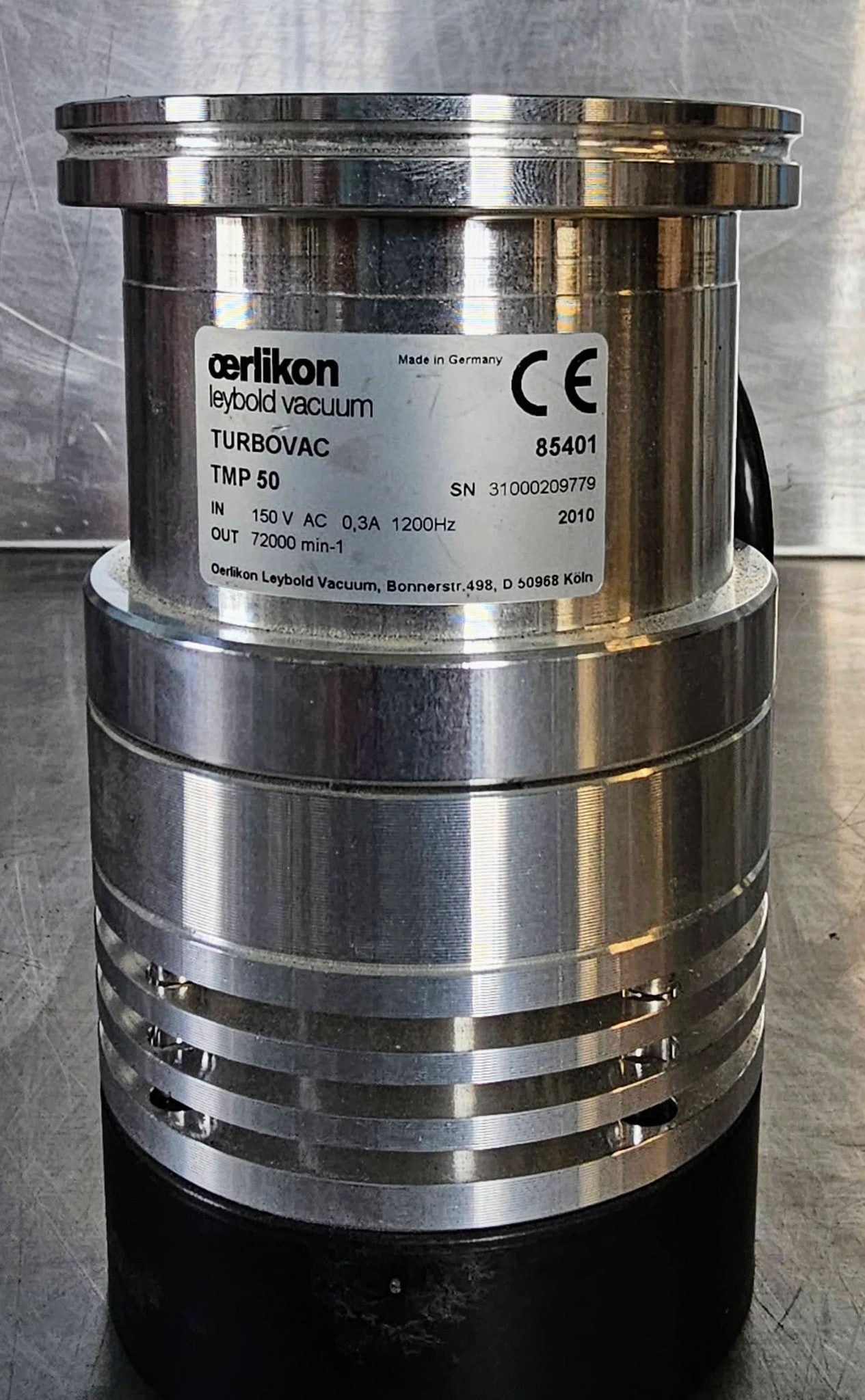 OERLIKON LEYBOLD TMP 50 TURBOVAC TURBOMOLECULAR 50 Liters/Second PUMP FREESHIP