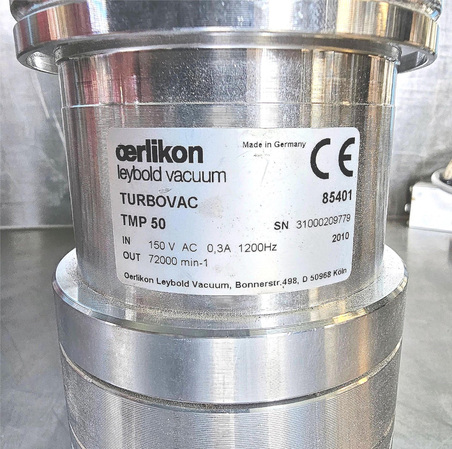 OERLIKON LEYBOLD TMP 50 TURBOVAC TURBOMOLECULAR 50 Liters/Second PUMP FREESHIP