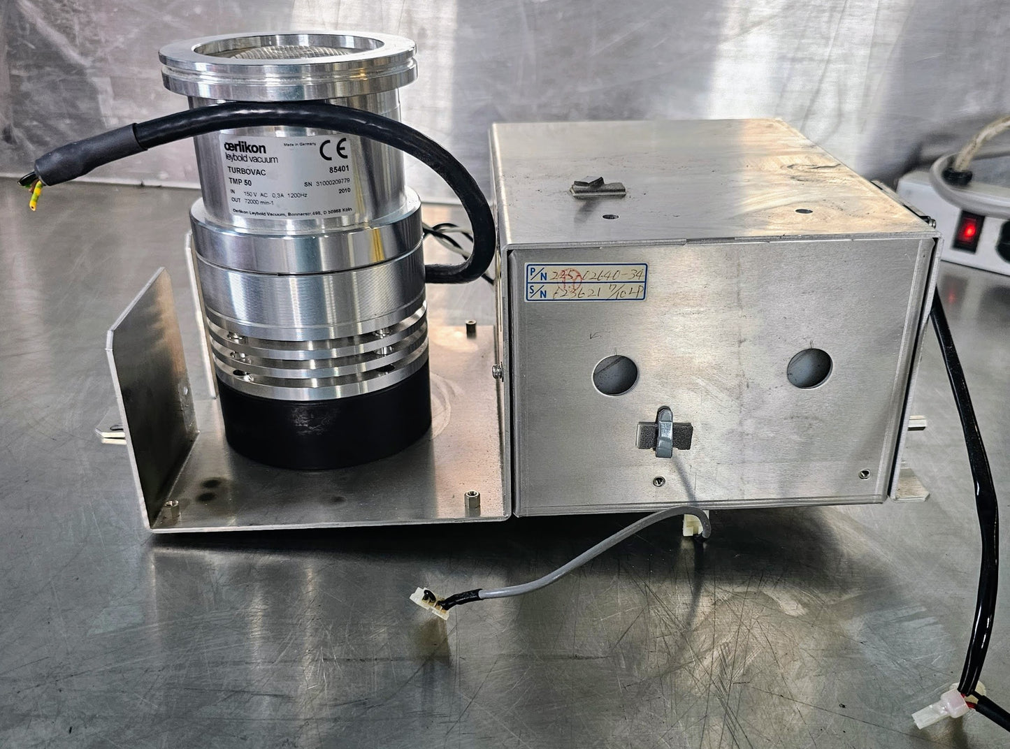 OERLIKON LEYBOLD TMP 50 TURBOVAC TURBOMOLECULAR 50 Liters/Second PUMP FREESHIP