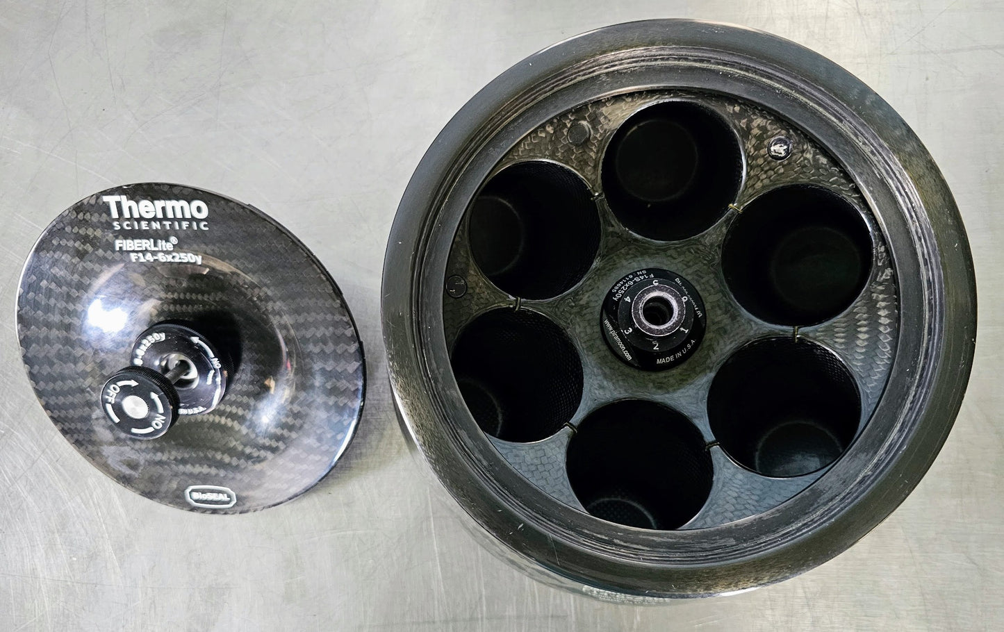 90DAYWARRANTY THERMO SCIENTIFIC F14-6x 250y ROTOR 6x250 mL 14,000 rpm 30,130 x g