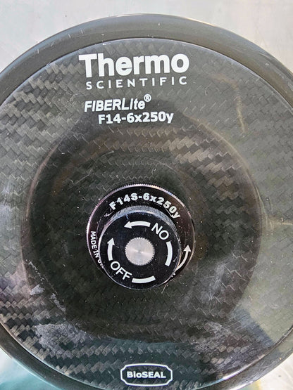 90DAYWARRANTY THERMO SCIENTIFIC F14-6x 250y ROTOR 6x250 mL 14,000 rpm 30,130 x g