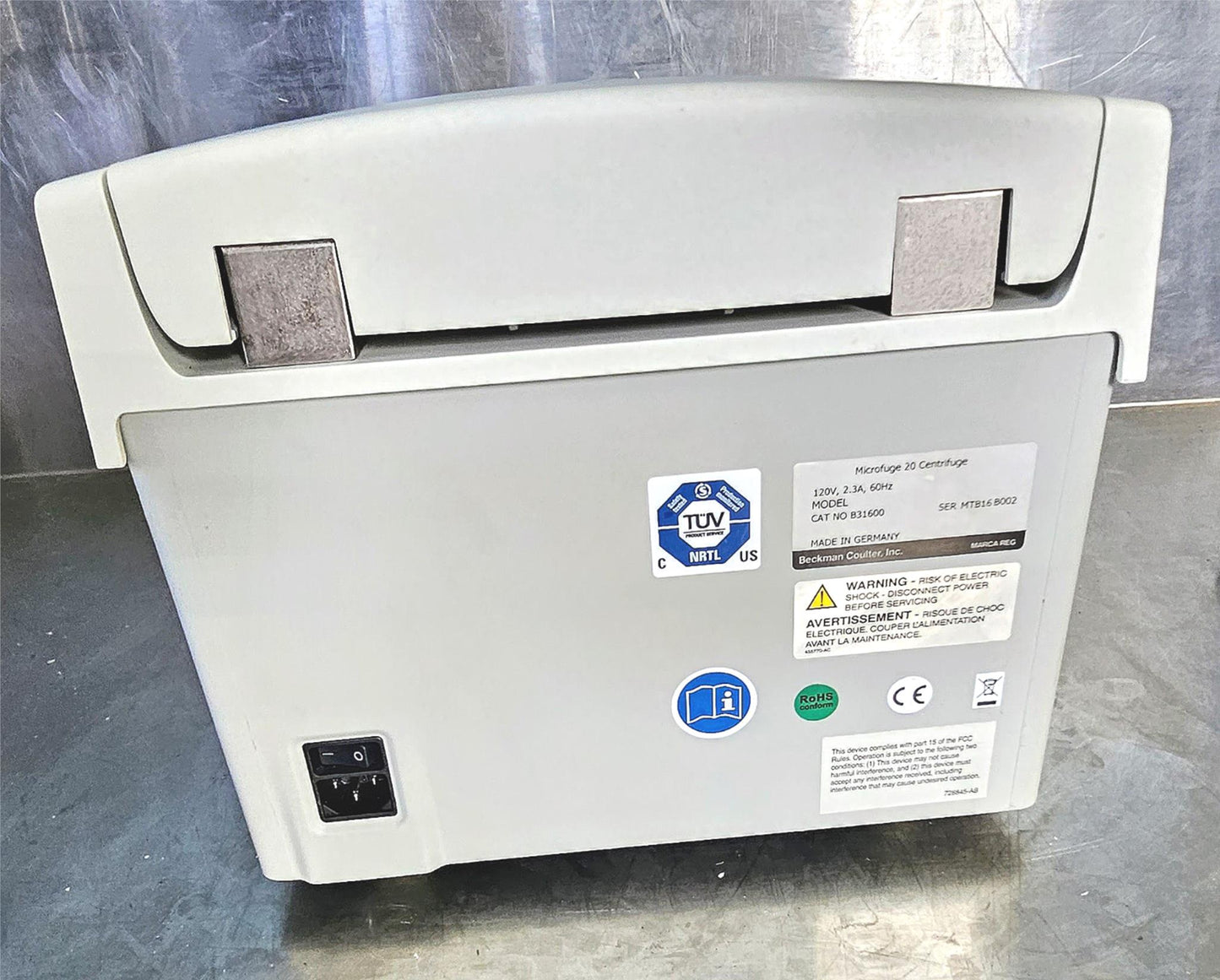 REFURBISHED 90DAYWARRANT BECKMAN COULTER MICROFUGE 20 FA241.5P ROTOR 2mL 24x1.5"