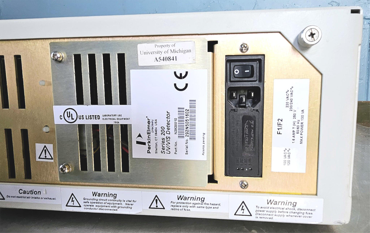 90-DAY-WARRANTY PERKIN ELMER SERIES 200 UV/VIS DETECTOR HPLC 190-700nm FREE SHIP