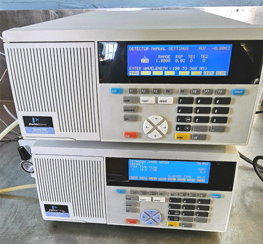 2UNITSWARRANTY PERKIN ELMER SERIES 200 UV/VIS DETECTOR & HPLC PUMP UNIT FREESHIP