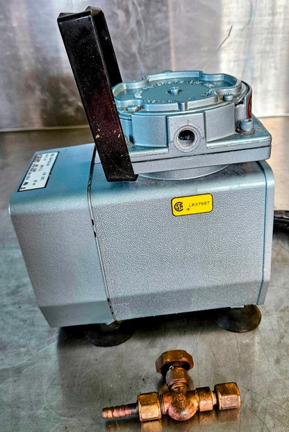 100% GAST DOA-P161-AA VACUUM PUMP BONUS BRASS CONNECTOR 90DAYWARRANTY WATCHVIDEO