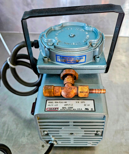 100% GAST DOA-P161-AA VACUUM PUMP BONUS BRASS CONNECTOR 90DAYWARRANTY WATCHVIDEO