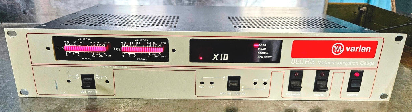 VARIAN 880 RS GAS VACUUM IONIZATION PRESSURE GAUGE 90-DAY-WARRANTY FREE SHIP