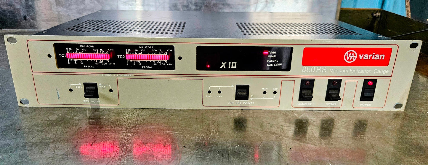 VARIAN 880 RS GAS VACUUM IONIZATION PRESSURE GAUGE 90-DAY-WARRANTY FREE SHIP