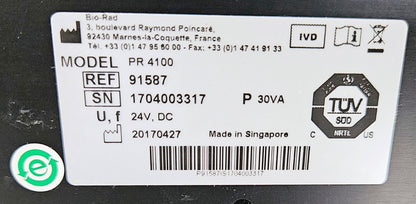 UNTESTED* BIO-RAD PR 4100 ABSORBANCE MICROPLATE READER with POWER CORD FREE SHIP