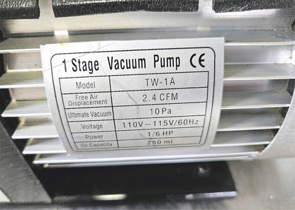 90DAYWARRANTY TWIC TW-1A 2.5CFM SingleStage REFRIGERATION Vacuum Pump WATCHVIDEO
