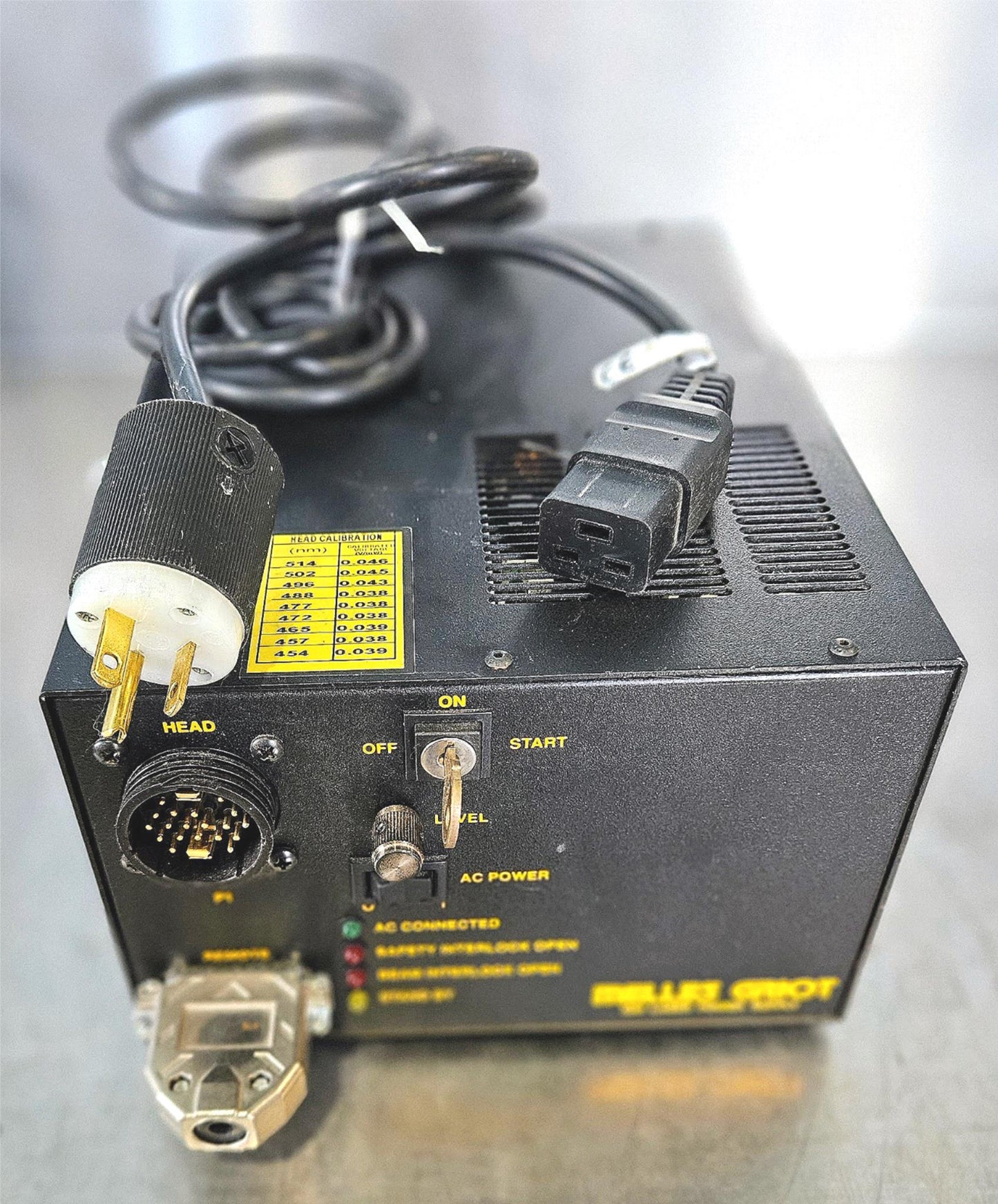 MELLES GRIOT 176B-240B ION LASER HEAD POWER SUPPLY With KEY POWER CABLE FREESHIP