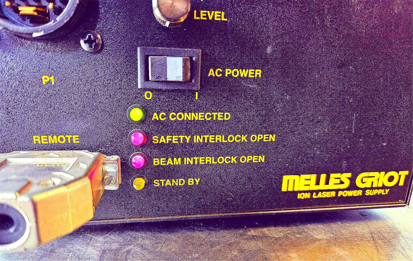 MELLES GRIOT 176B-240B ION LASER HEAD POWER SUPPLY With KEY POWER CABLE FREESHIP