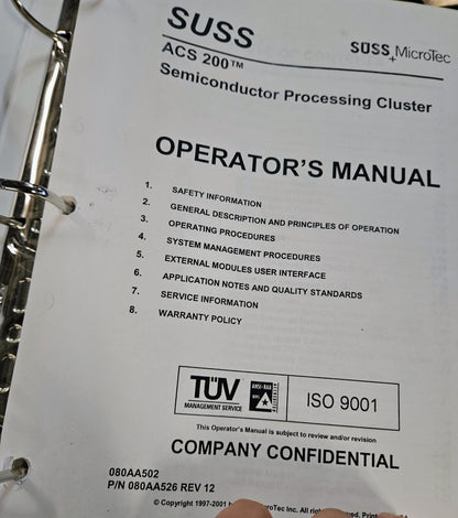 90DAYWARRANTY KARL SUSS ACS 200 NANOFABRICATION CLUSTER COATER SYSTEM FREE-SHIP