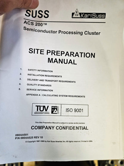 90DAYWARRANTY KARL SUSS ACS 200 NANOFABRICATION CLUSTER COATER SYSTEM FREE-SHIP