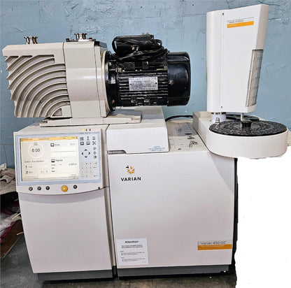 VARIAN 450-GC CHROMATOGRAPH MASS SPECTROMETER & ULVAC VACUUM PUMP WATCH VIDEO