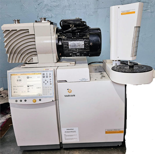 VARIAN 450-GC CHROMATOGRAPH MASS SPECTROMETER & ULVAC VACUUM PUMP WATCH VIDEO