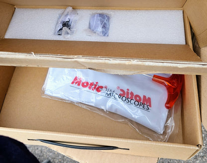 B/NEW MOTIC PSM-1000 TRINOCULAR MLC-150 PLAN APO ELWD 5x10x20x50xOBJE MICROSCOPE