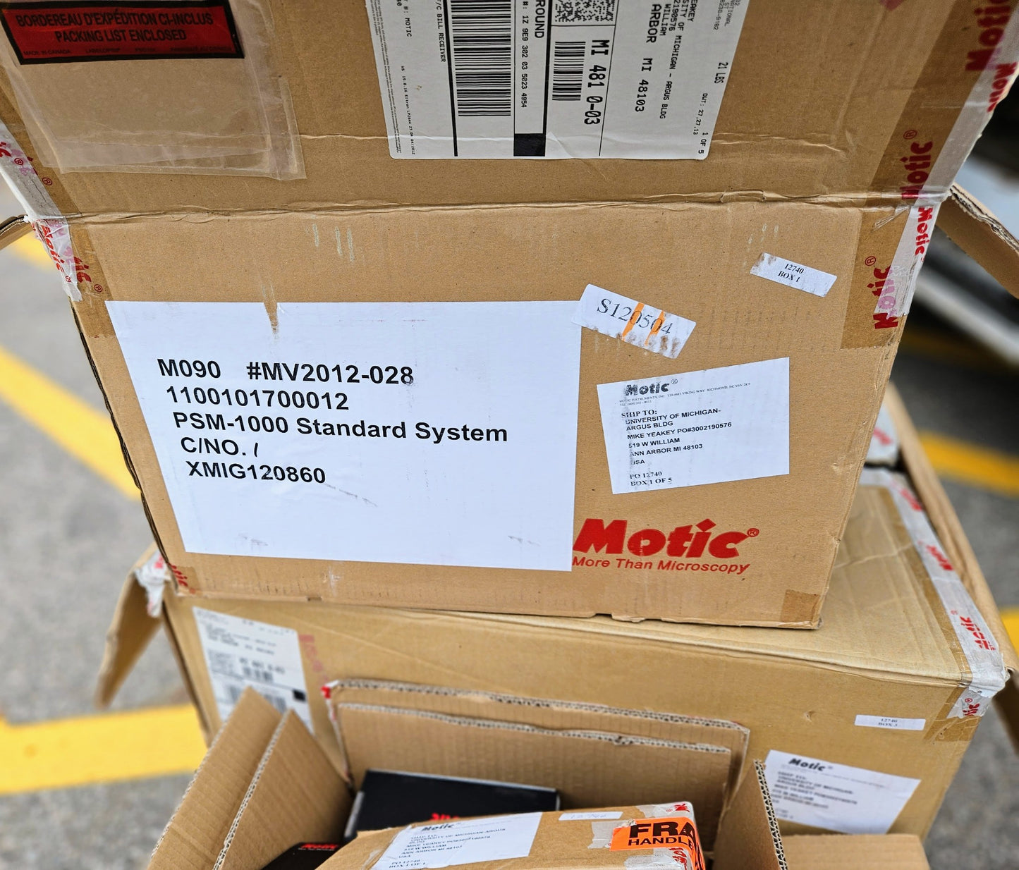 B/NEW MOTIC PSM-1000 TRINOCULAR MLC-150 PLAN APO ELWD 5x10x20x50xOBJE MICROSCOPE