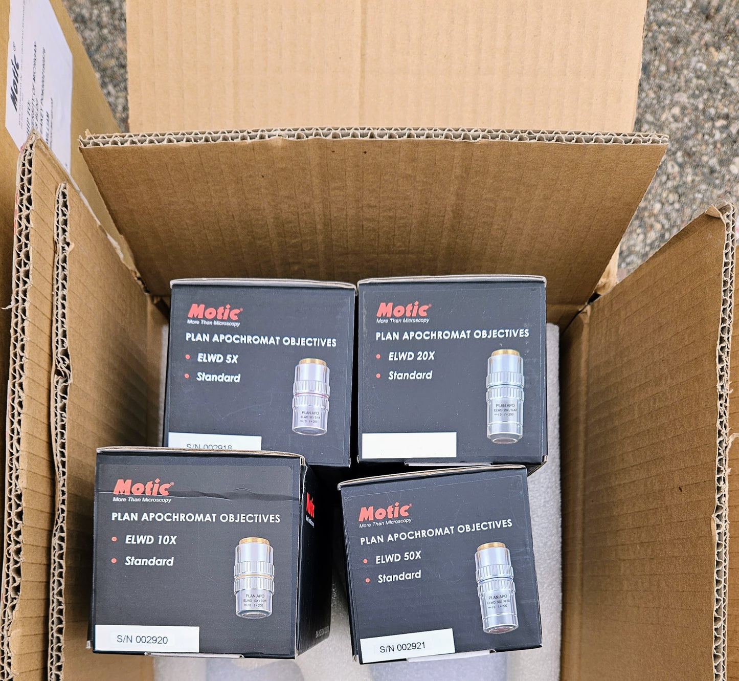 B/NEW MOTIC PSM-1000 TRINOCULAR MLC-150 PLAN APO ELWD 5x10x20x50xOBJE MICROSCOPE