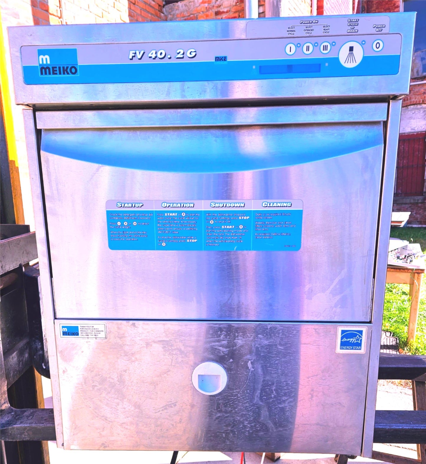 MEIKO FV 40.2G UNDERCOUNTER COMMERCIAL DISHWASHER PLUSTAND & 10TRAYS WATCH VIDEO