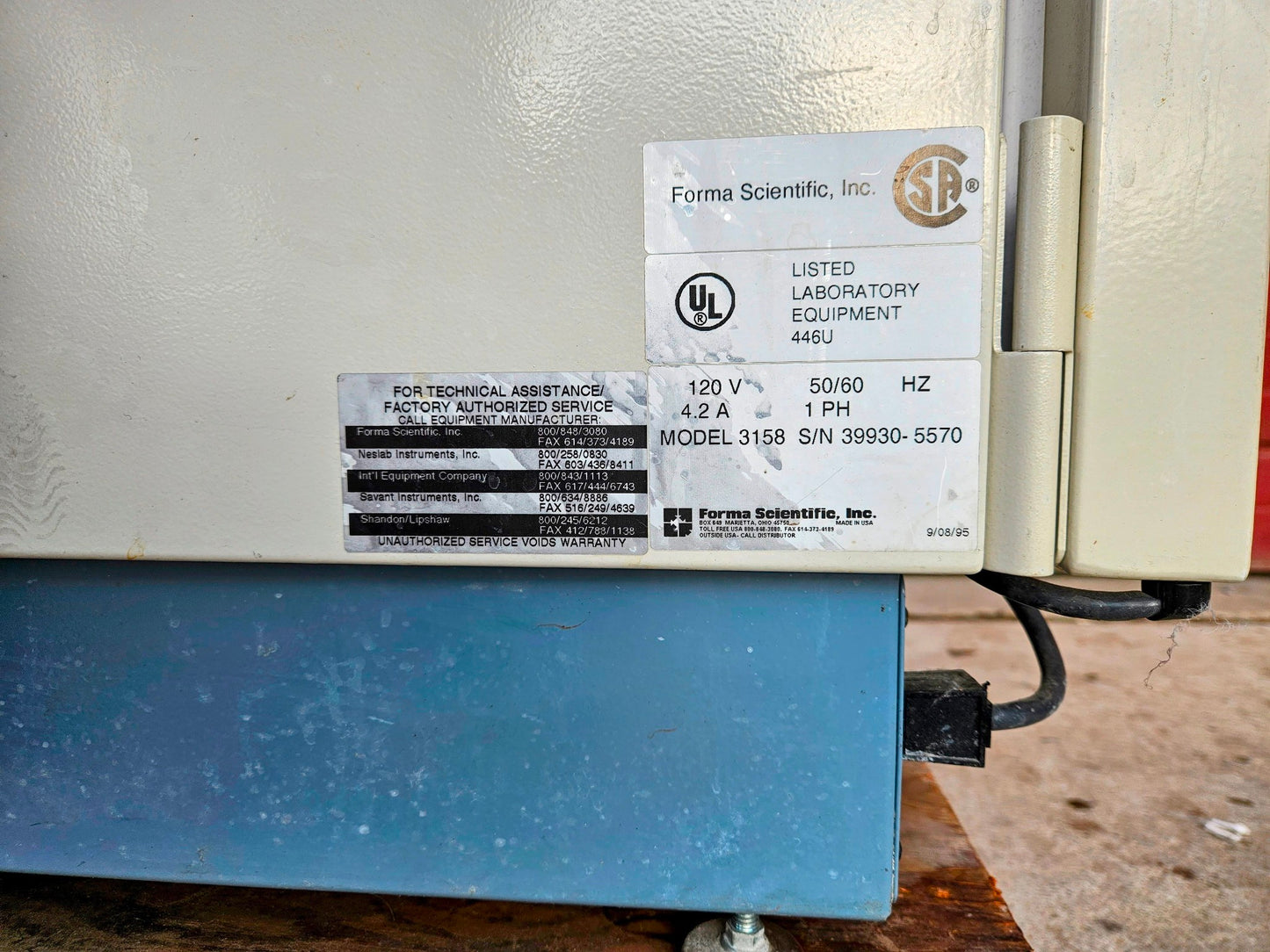 REFURBISHED FORMA 3158 WATER JACKETED CO2 INCUBATOR 120-DAY-WARRANTY FREE SHIP