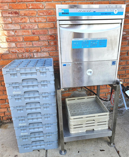 MEIKO FV 40.2G UNDERCOUNTER COMMERCIAL DISHWASHER PLUSTAND & 10TRAYS WATCH VIDEO