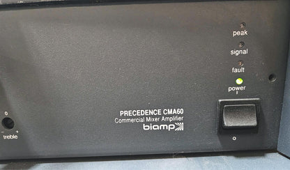 BIAMP PRECEDENCE CMA60 COMMERCIAL 6-INPUT MIXER / 350 WATTS AMPLIFIER FREE SHIP