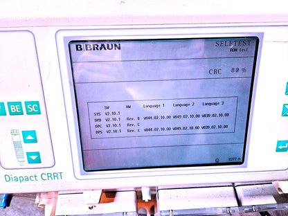 B BRAUN® DIAPACT CRRT DIALYSIS MACHINE *POWERS ON FINE* WATCH VIDEO FREE SHIP