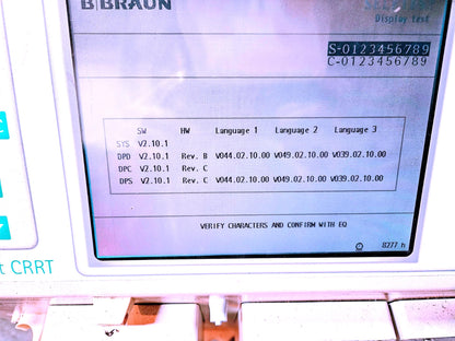 B BRAUN® DIAPACT CRRT DIALYSIS MACHINE *POWERS ON FINE* WATCH VIDEO FREE SHIP