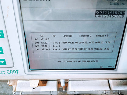 B BRAUN® DIAPACT CRRT DIALYSIS MACHINE *POWERS ON FINE* WATCH VIDEO FREE SHIP