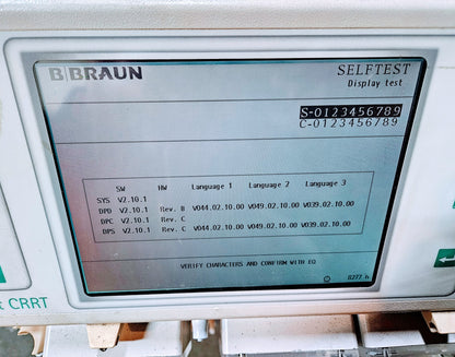 B BRAUN® DIAPACT CRRT DIALYSIS MACHINE *POWERS ON FINE* WATCH VIDEO FREE SHIP