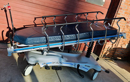 WARRANTY STRYKER® 1231 MEDICAL BED GURNEY ADJUSTABLE w/ MATTRESS FREEBUSINESSHIP