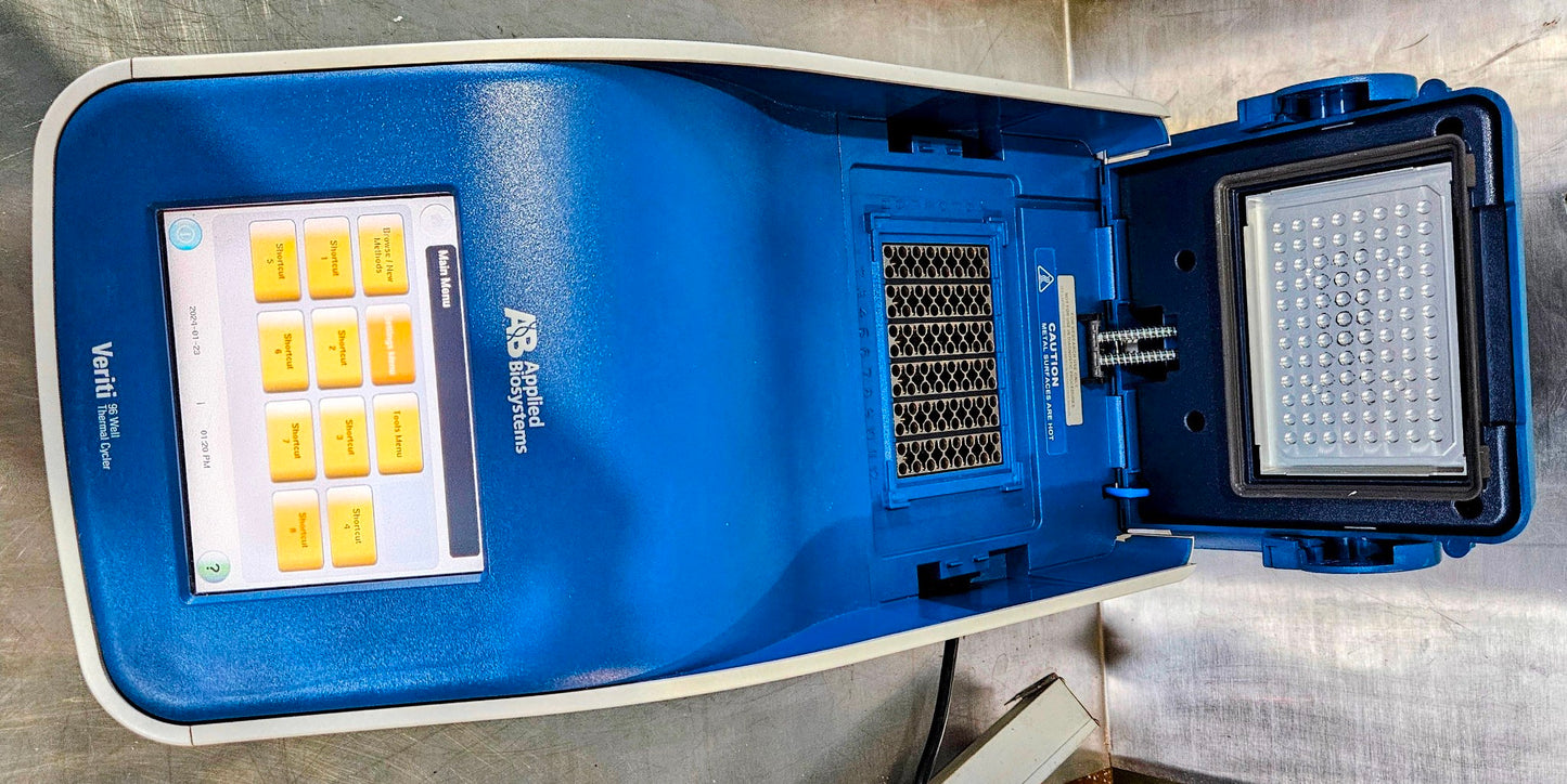 AS IS APPLIED BIOSYSTEMS VERITI PCR/THERMAL CYCLER 96 WELL POWERS ON FREE SHIP