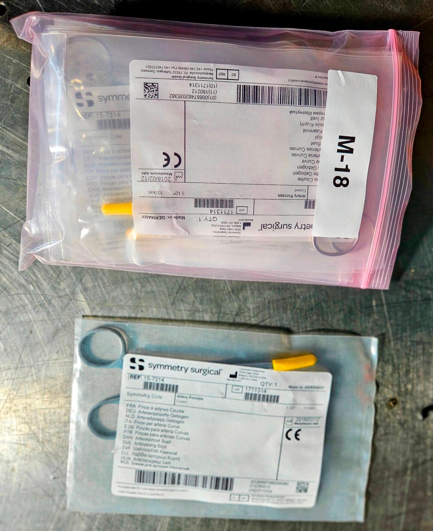 NEW LOT 3 SYMMETRY SURGICAL CRILE CURVED ARTERY FORCEPS 5 1/2" 13.9cm  FREE SHIP