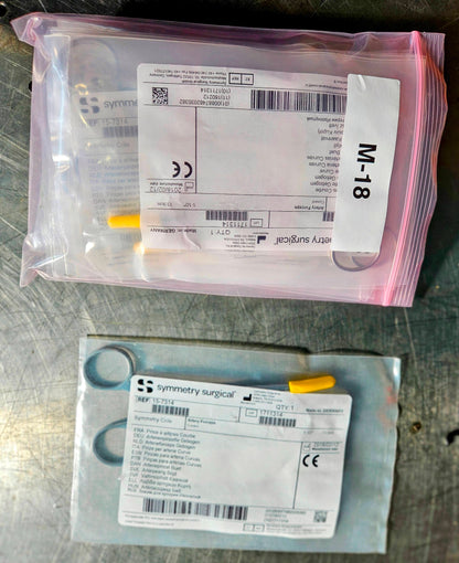 NEW LOT 3 SYMMETRY SURGICAL CRILE CURVED ARTERY FORCEPS 5 1/2" 13.9cm  FREE SHIP