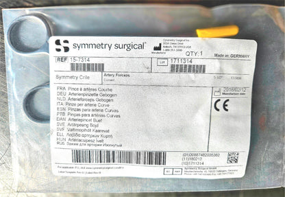 NEW LOT 3 SYMMETRY SURGICAL CRILE CURVED ARTERY FORCEPS 5 1/2" 13.9cm  FREE SHIP
