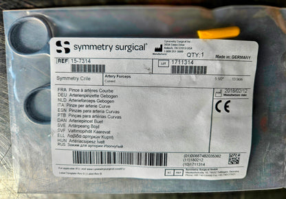NEW LOT 3 SYMMETRY SURGICAL CRILE CURVED ARTERY FORCEPS 5 1/2" 13.9cm  FREE SHIP