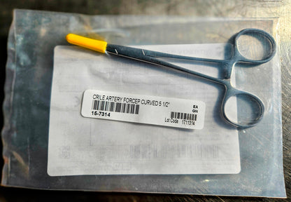 NEW LOT 3 SYMMETRY SURGICAL CRILE CURVED ARTERY FORCEPS 5 1/2" 13.9cm  FREE SHIP