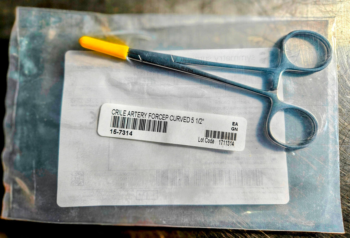 NEW LOT 3 SYMMETRY SURGICAL CRILE CURVED ARTERY FORCEPS 5 1/2" 13.9cm  FREE SHIP