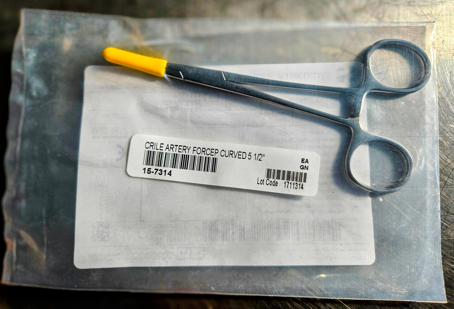 NEW LOT 3 SYMMETRY SURGICAL CRILE CURVED ARTERY FORCEPS 5 1/2" 13.9cm  FREE SHIP