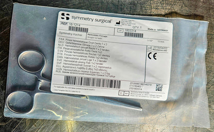 NEW SYMMETRY SURGICAL KOSHER HEMOSTATIC FORCEPS STRAIGHT 1 X 2 TEETH FREE SHIP