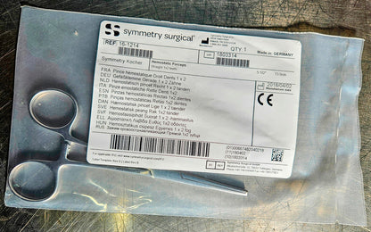 NEW SYMMETRY SURGICAL KOSHER HEMOSTATIC FORCEPS STRAIGHT 1 X 2 TEETH FREE SHIP