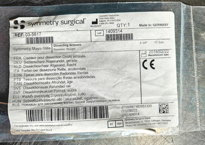 NEW SYMETRY SURGICAL MAYO-STILLE DISSECTING SCISSORS 6"3/4' FREE SHIP