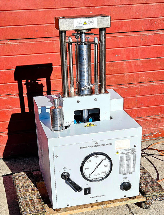 THERMO IEC LAB FRENCH PRESS 3000psi & 2 PRESSURE CELLs 90DAYWARRANTY WATCH VIDEO